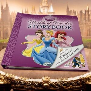 Disney Princess Worlds of Wonder Storybook Paper Dolls and Stickers Activity Kit